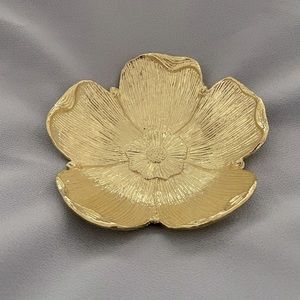 Gold poppy trinket dish